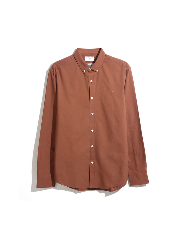 Farah Brewer Ls Shirt Teak