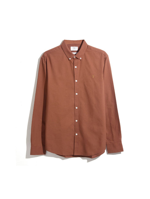 Farah Brewer Ls Shirt Teak
