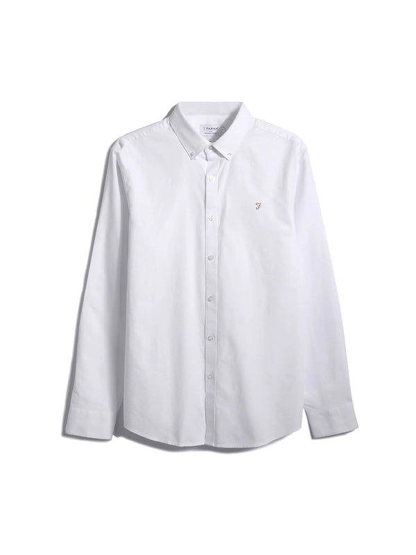 Farah Brewer Ls Shirt White