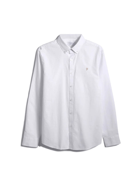 Farah Brewer Ls Shirt White