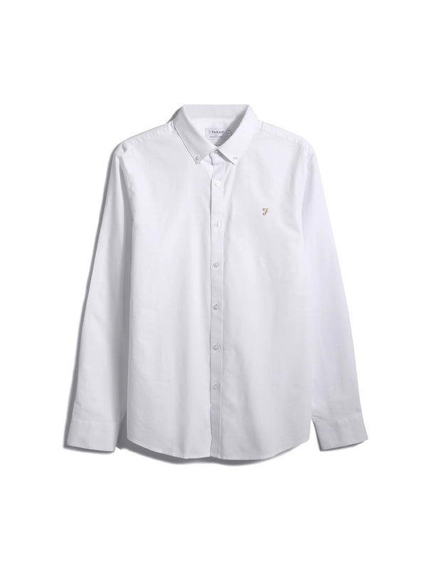 Farah Brewer Ls Shirt White