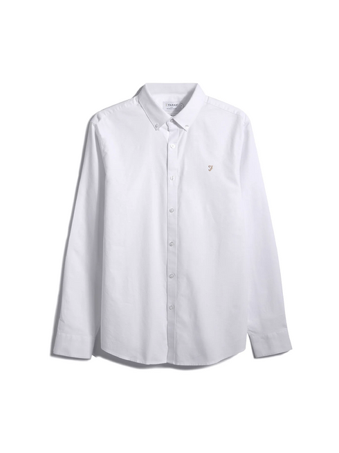 Farah Brewer Ls Shirt White