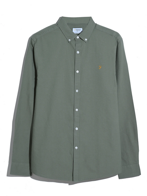 Farah Brewer Ls Shirt Sage