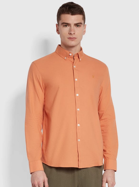 Farah Brewer Ls Shirt Orange