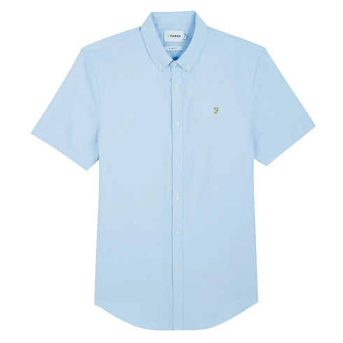 Farah Brewer Ss Shirt Blue