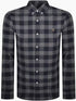 Farah Brewer Organic B/D Check Shirt Grey