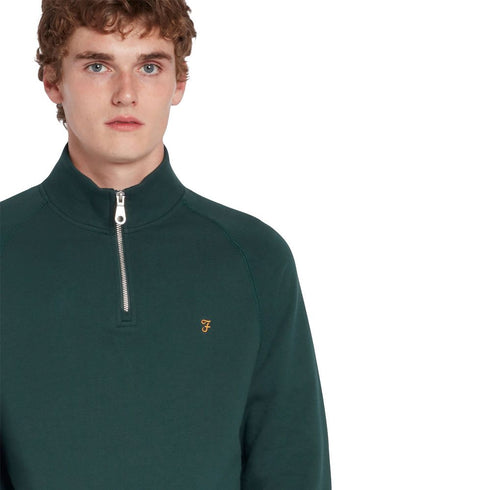 Farah Jim Half Zip Sweater Brown