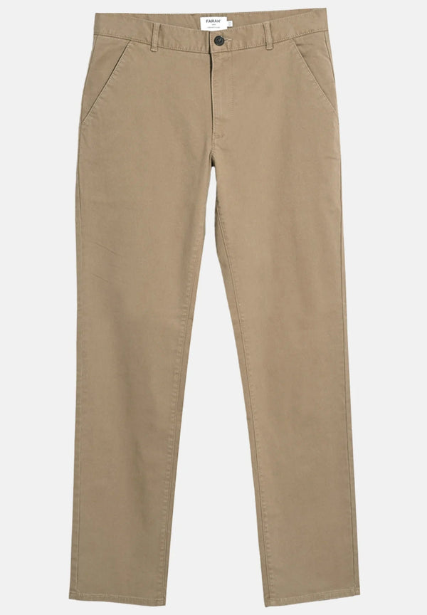 Farah Twill Chino Trouser Beige