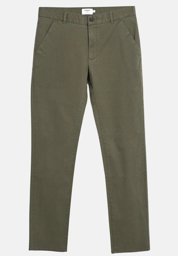 Farah Twill Chino Trouser Olive