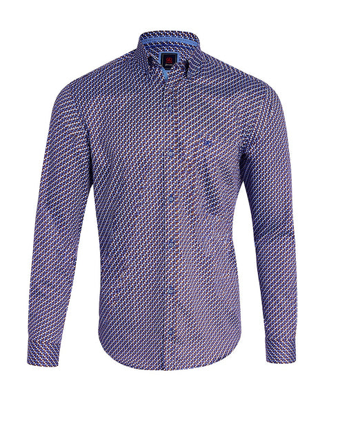 Andre Printed Shirt Tan