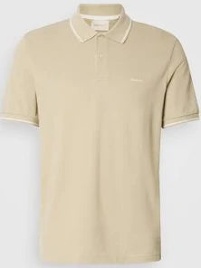 Gant Tipping S/S Polo Tee Shirt Beige