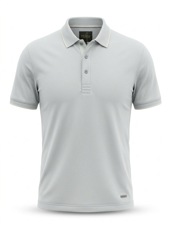 6Th Sense Astonish Polo Tee Shirt Light Grey