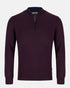 Andre Inch 1/4 Zip Knitwear Burgundy