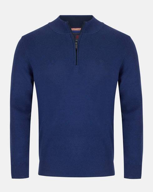 Andre Inch 1/4 Zip Knitwear Cobalt