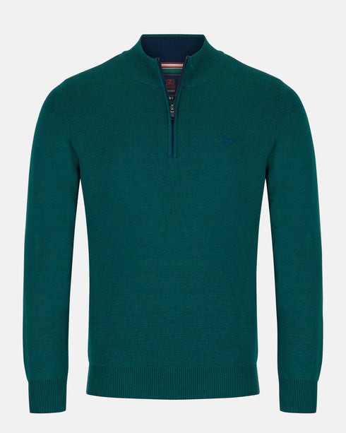 Andre Inch 1/4 Zip Knitwear Forest