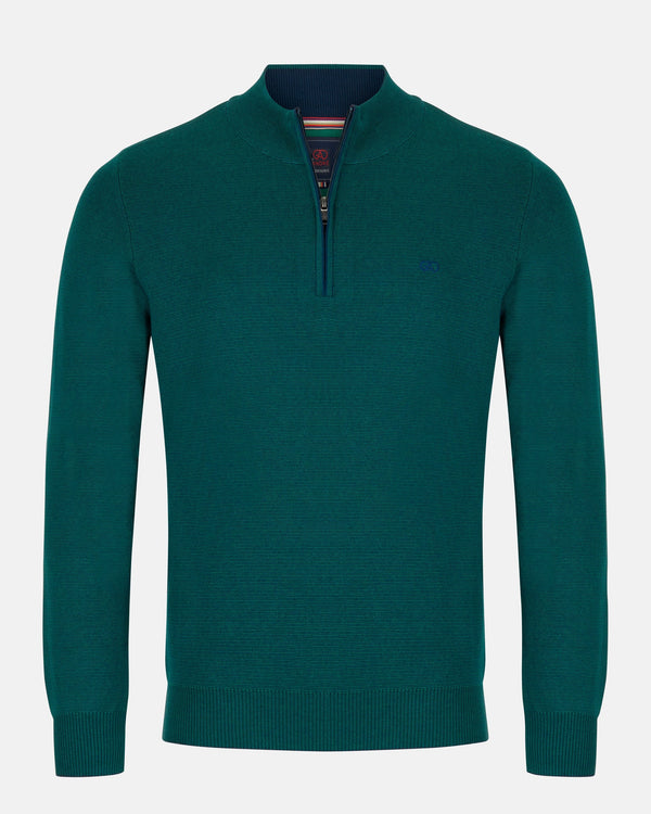 Andre Inch 1/4 Zip Knitwear Forest