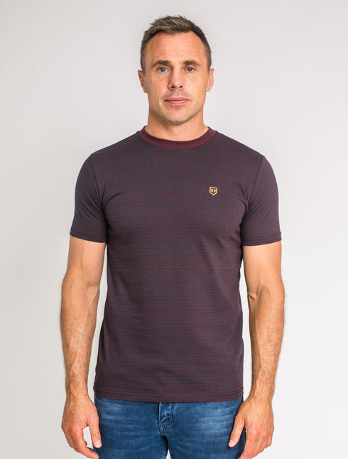Xv Kings Jaguars Stripe Tee Shirt Plum