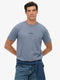 Superdry Micro Logo Tee Shirt Blue/Grey