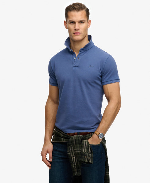 Superdry Classic Polo Tee Shirt Blue
