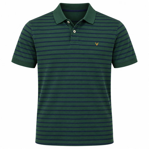 Superdry Stripe Jersey Polo Green
