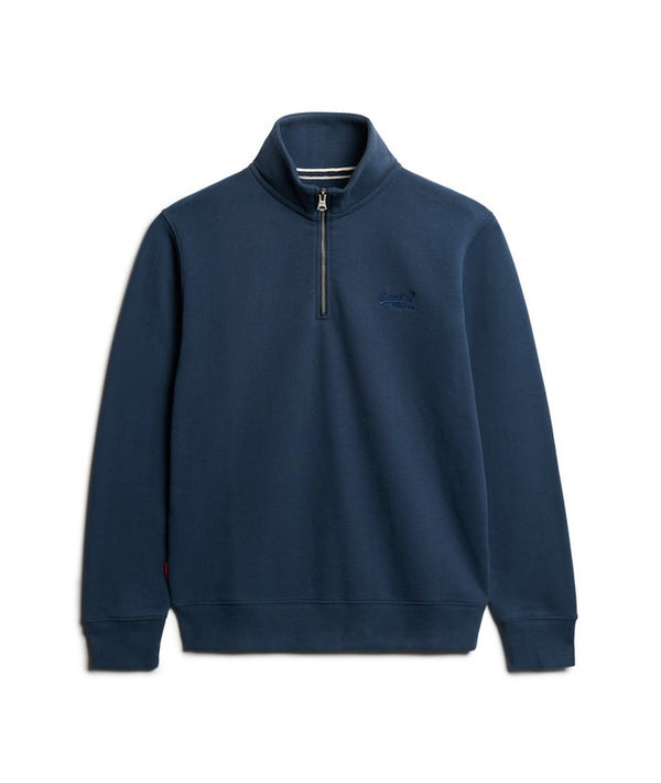 Superdry Henley Zip Sweat Top Navy