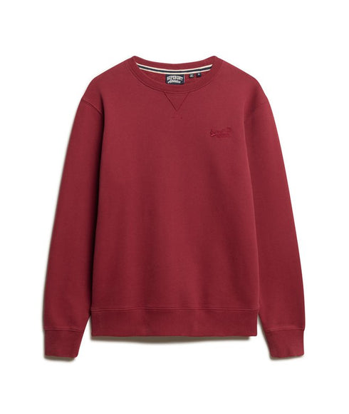Superdry Essential Logo Crew Sweatshirt Burgundy