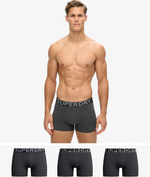 Superdry 3Pk Boxer Shorts Black