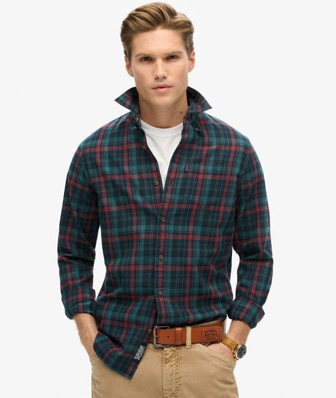 Superdry Vintage B/D Check Shirt Navy/Red