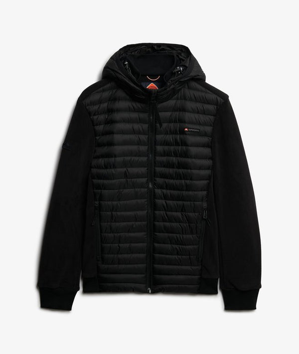 Superdry Hood Storm Fleece Hybrid Jacket Black
