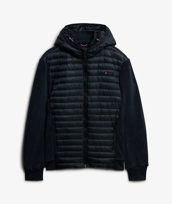 Superdry Hood Storm Fleece Hybrid Jacket Navy
