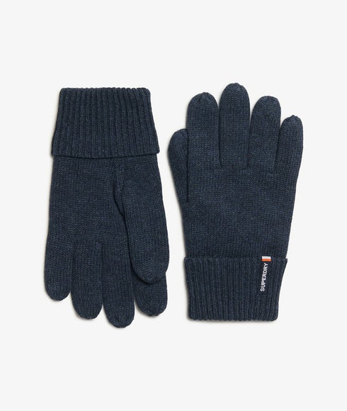 Superdry Essential Logo Knitted Gloves Navy