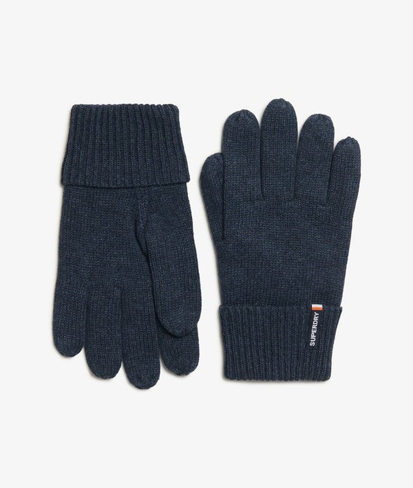 Superdry Essential Logo Knitted Gloves Navy