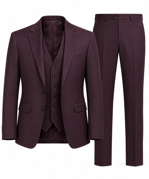 Benetti 3Pc Marco Suit Plum