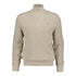 Gant Textured Cotton Half Zip Knitwear Beige