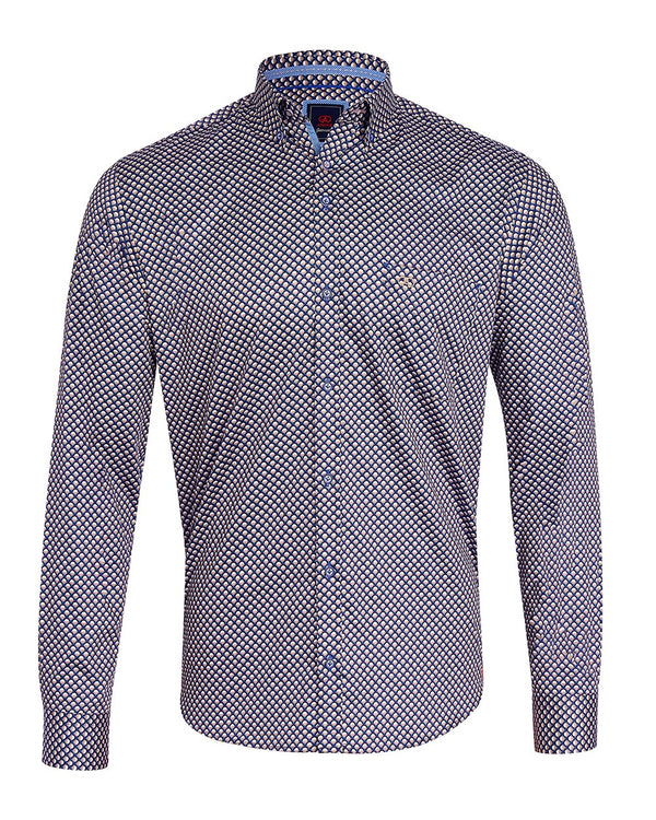 Andre Murphy Printed Shirt Beige