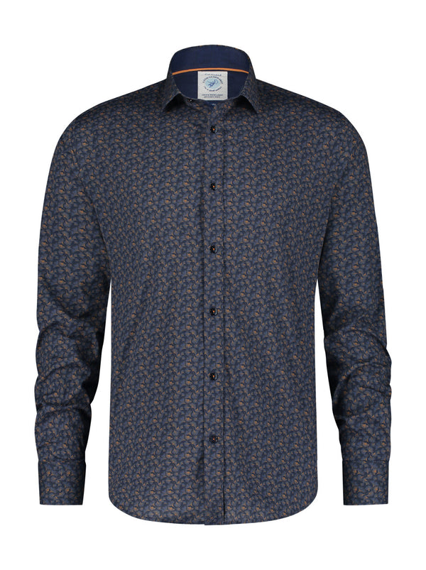 A Fish Named Fred Printed Shirt Blue