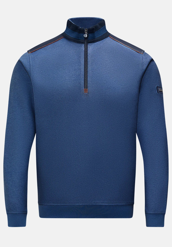 6Th Sense Quinn 1/4 Zip Knitwear Blue