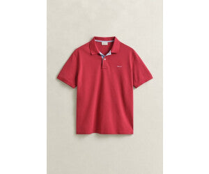 Gant Contrast Pique S/S Polo Tee Shirt Red