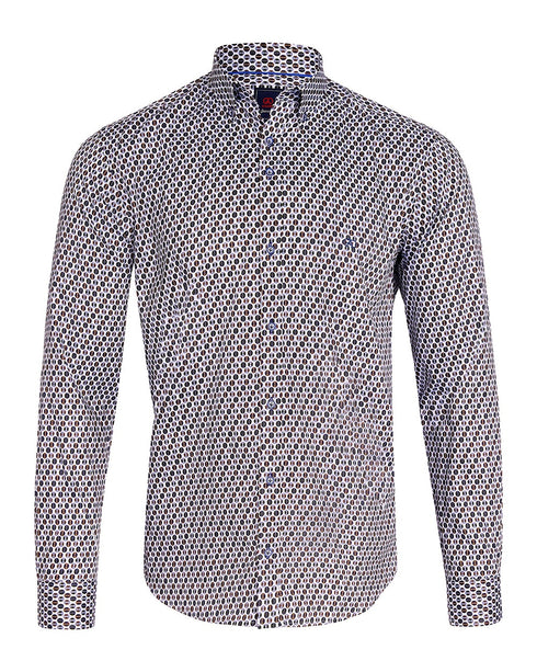 Andre Printed Shirt Tan