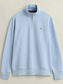Gant Reg Shield Half Zip Sweat Top Sky