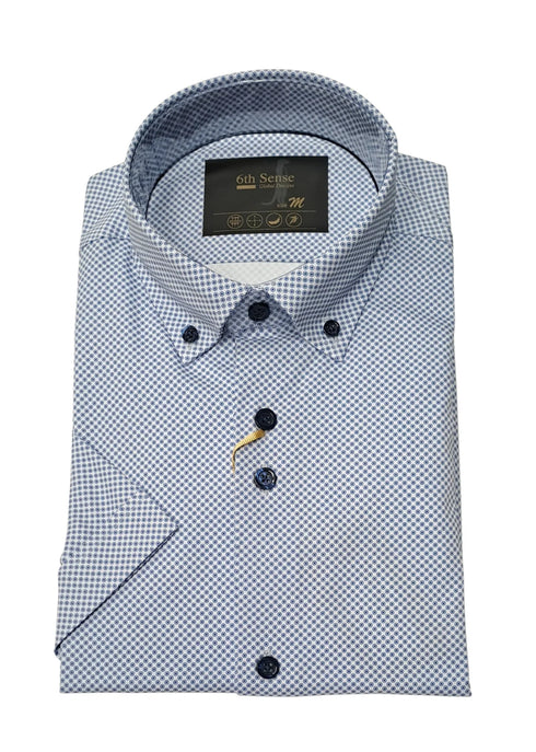 6Th Sense B/D Short Sleeve Shirt White/Navy