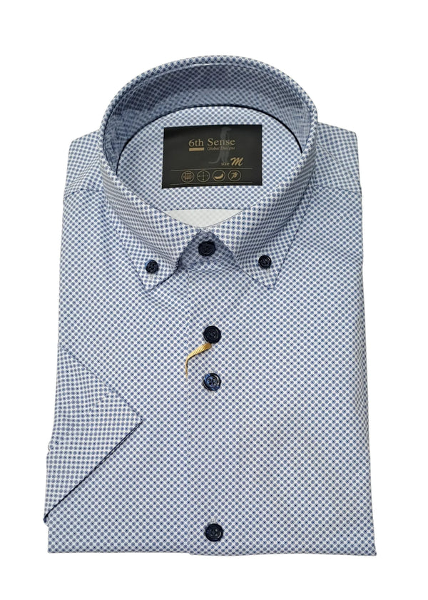 6Th Sense B/D Short Sleeve Shirt White/Navy
