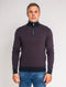 Xv Kings Takapuna 1/4 Zip Up Knitwear Plum