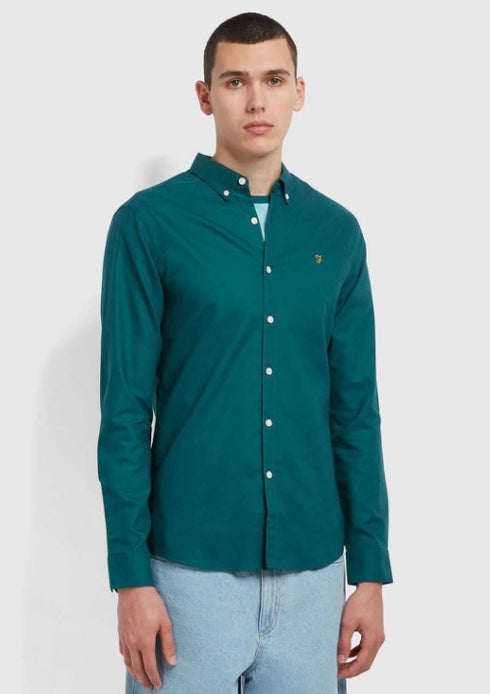Farah Brewer Ls Shirt Teal