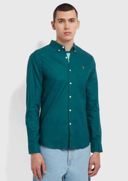 Farah Brewer Ls Shirt Teal