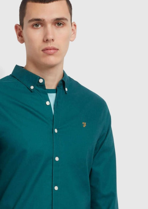 Farah Brewer Ls Shirt Teal