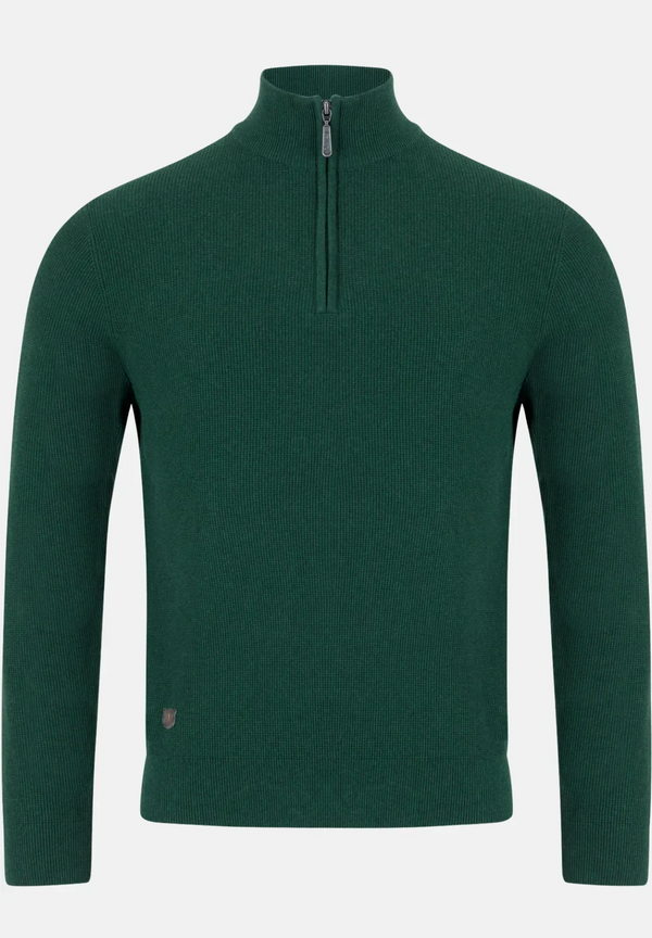 6Th Sense Tommy 1/4 Zip Up Knitwear Green