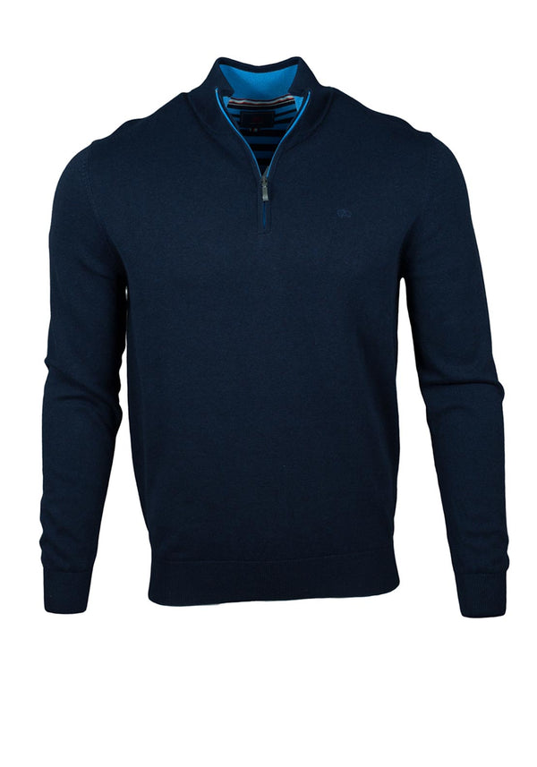 Andre Tory Zip Knitwear Navy