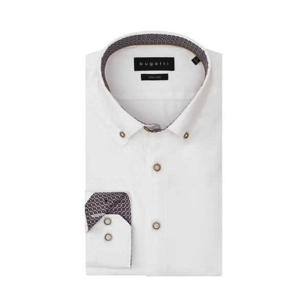 Bugatti B/D Casual L/S Shirt White